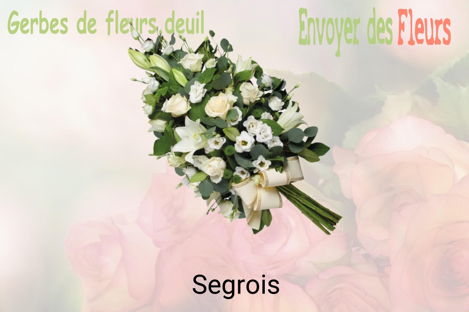 Gerbe de fleurs de deuil livrée à Segrois